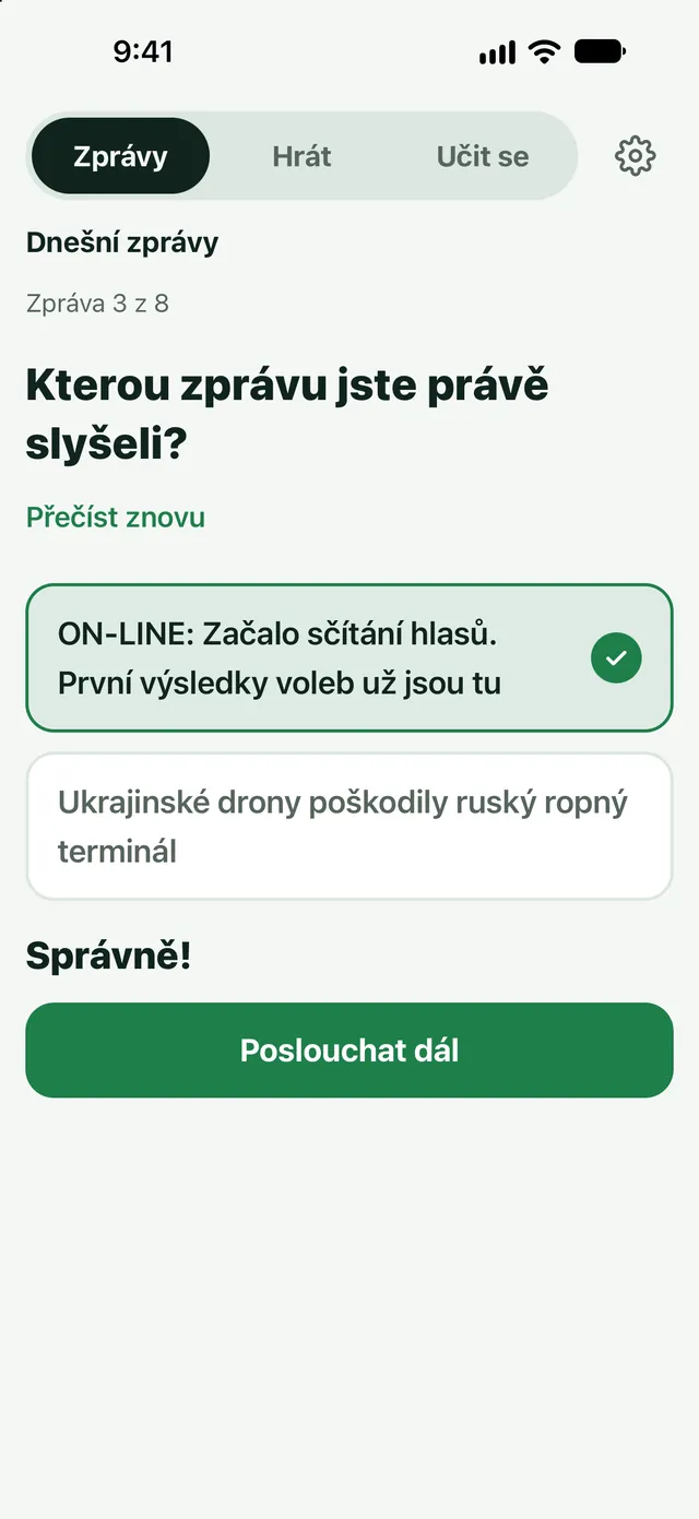 Co jste právě slyšeli?