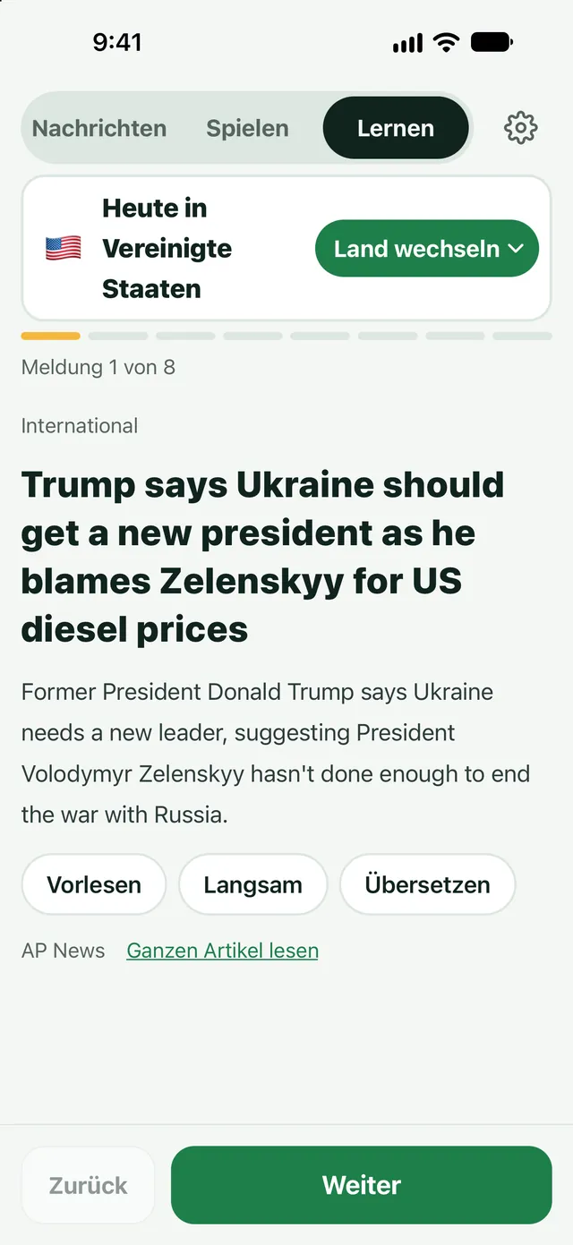 Lernen: Sprachen lernen mit News