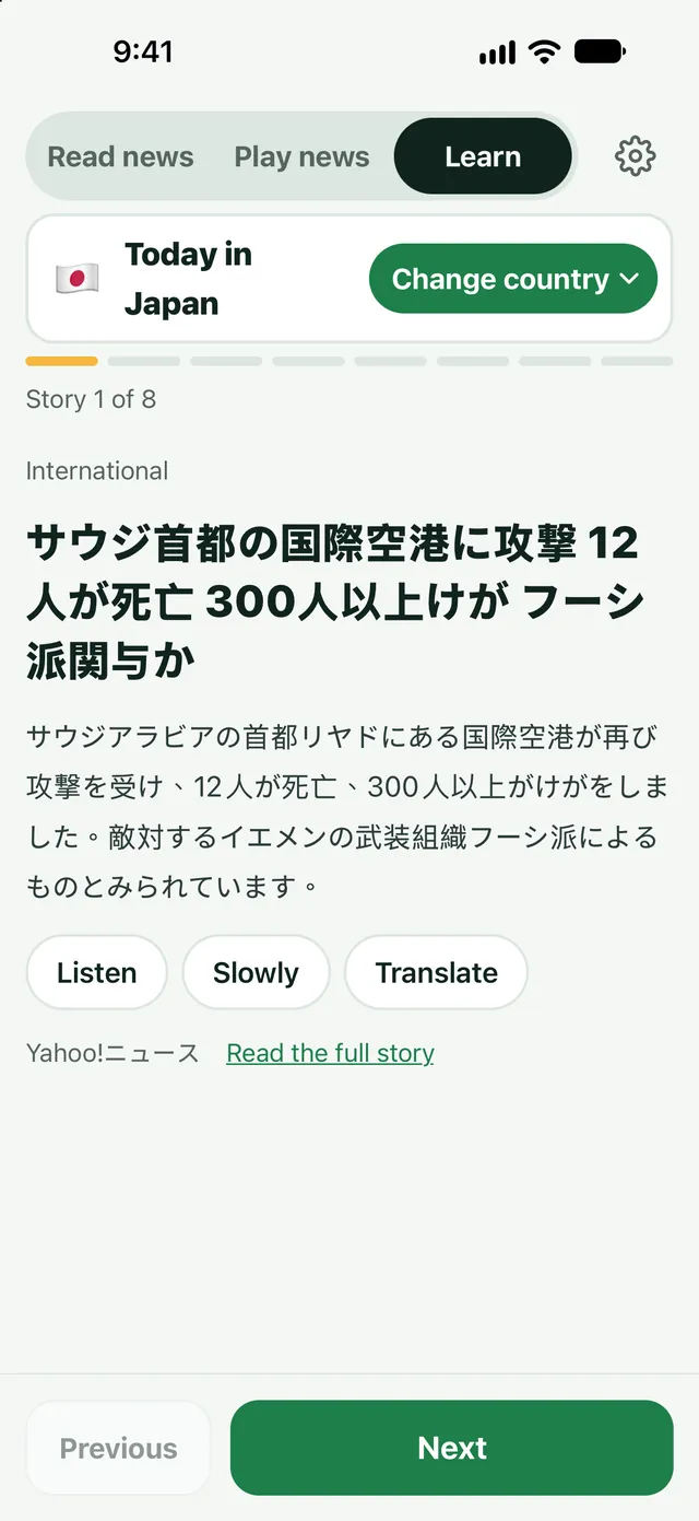 Learn: Learn a language from the news