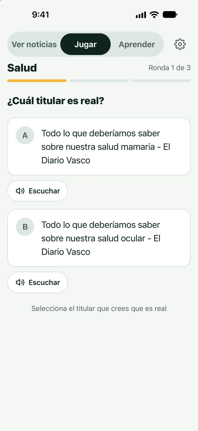 Jugar con las noticias: ¿Titular real o falso?
