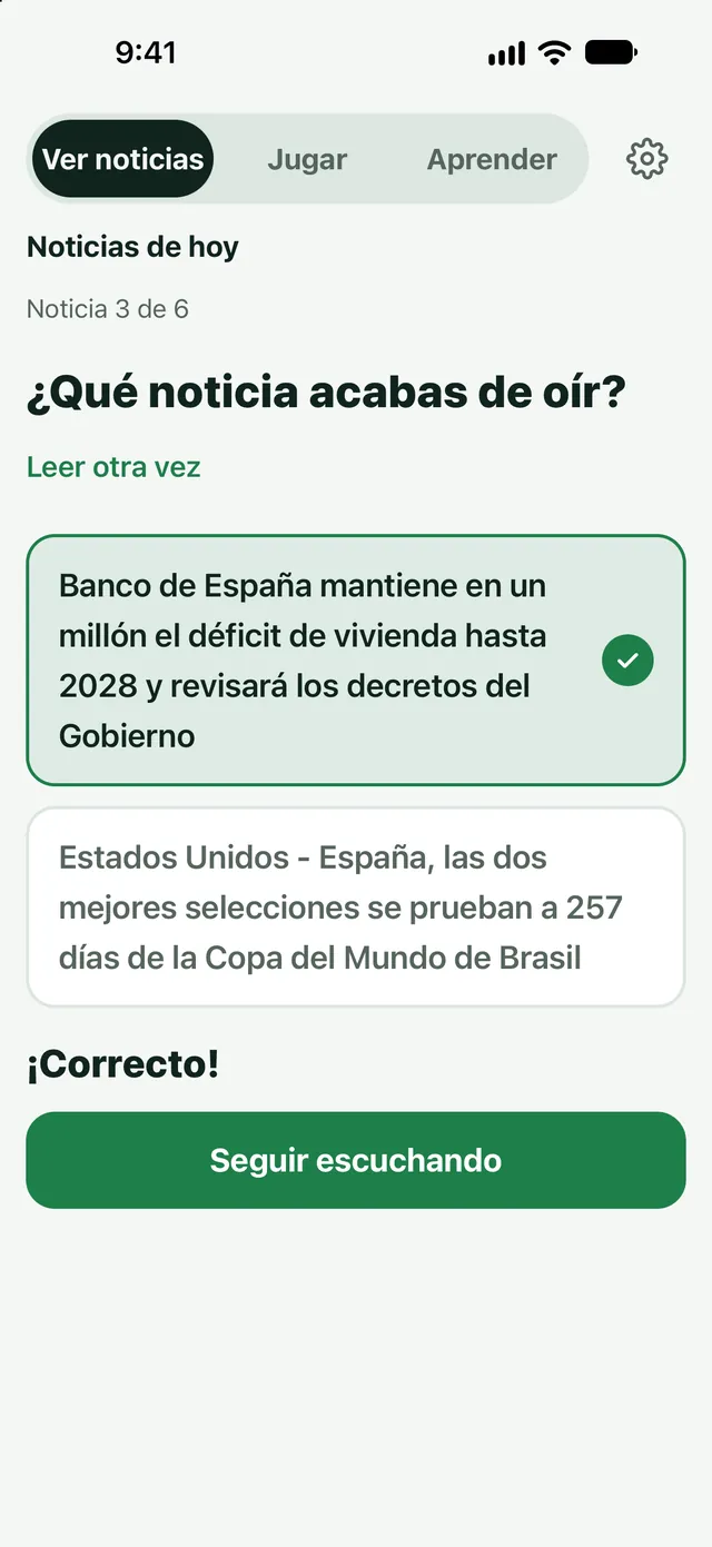 ¿Qué noticia acabas de oír?