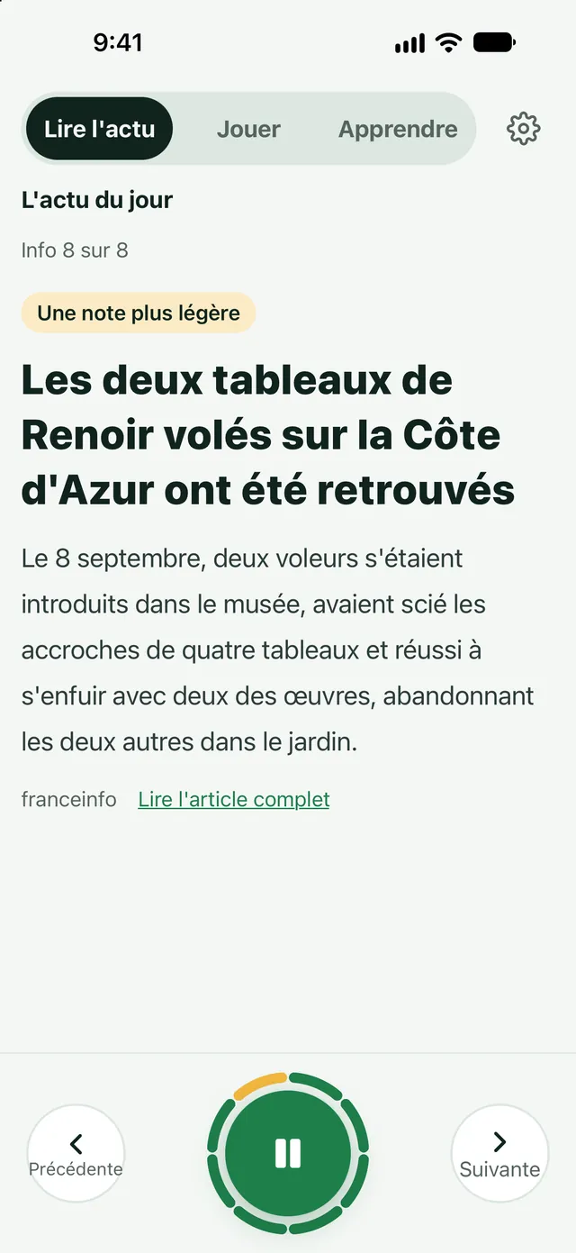Lire l'actu: L'actualité lue à voix haute