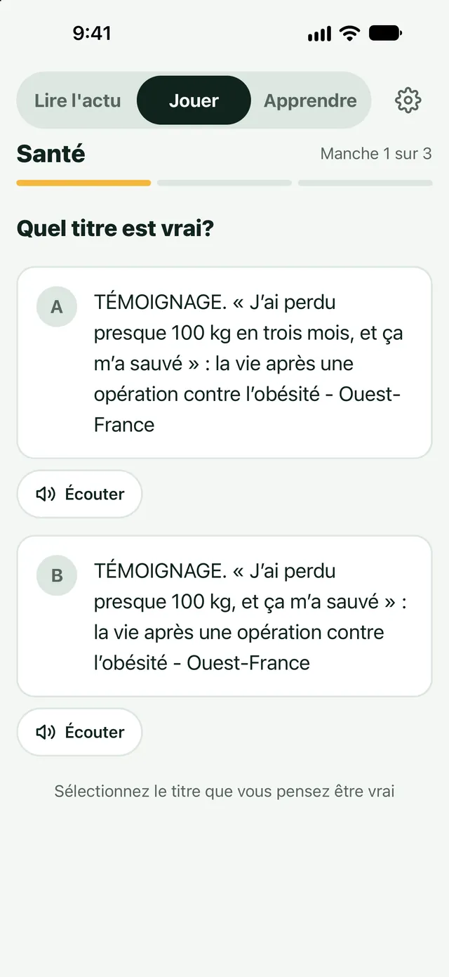 Jouer avec l'actu: Vrai titre ou faux titre ?