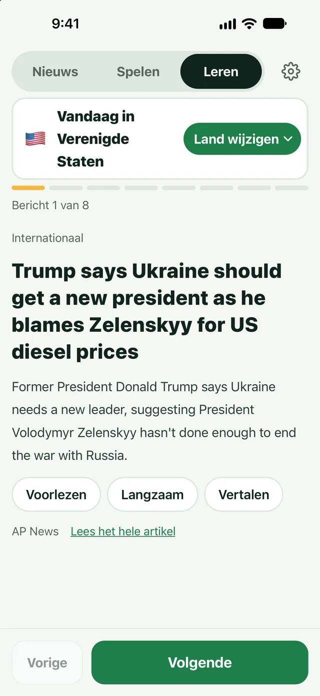 Leren: Leer een taal met het nieuws